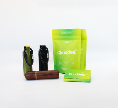Chuddee 'Welcome Kit' - The Essential 3-Part System for Conscious Partiers & Festivals | Includes Xylitol Gum, Secure MK1 Metal Carry Case & Responsible Disposal System