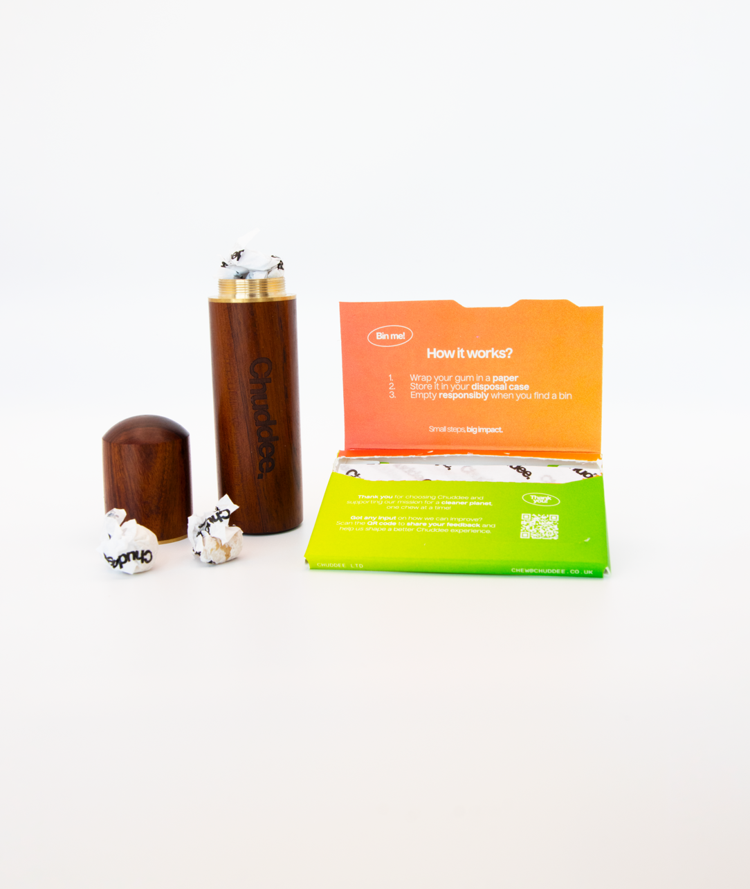 Chuddee 'Welcome Kit' - The Essential 3-Part System for Conscious Partiers & Festivals | Includes Xylitol Gum, Secure MK1 Metal Carry Case & Responsible Disposal System
